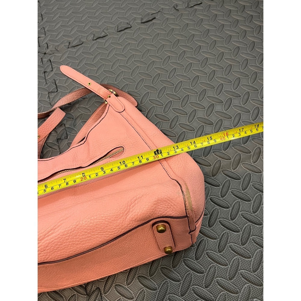 Coach Lori Shoulder Bag Womens Candy Pink Pebbled Leather Gold C Purse C4824 - Picture 12 of 14